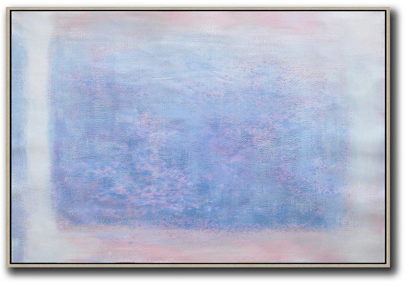 Original Abstract Painting Extra Large Canvas Art,Oversized Horizontal Contemporary Art,Large Canvas Wall Art For Sale Pink,Blue,Purple,White